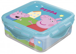 Контейнер пластиковый (квадратный, 500 мл). Свинка Пеппа