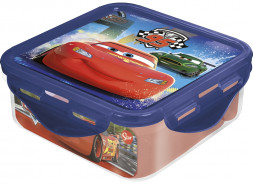 Контейнер пластиковый (квадратный, 500 мл). Тачки Грани гонок