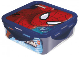 Контейнер пластиковый (квадратный, 500 мл). Человек-паук Красная паутина