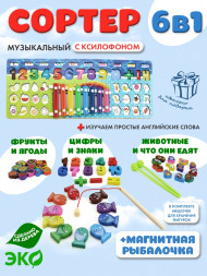 Музыкальный сортер с ксилофоном из дерева