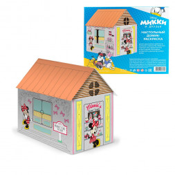 Игрушка картонная Домик-раскраска Мини Маус