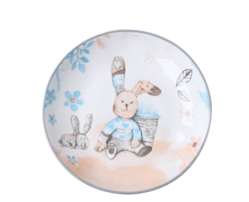 Детская керамическая посуда милый зайчик