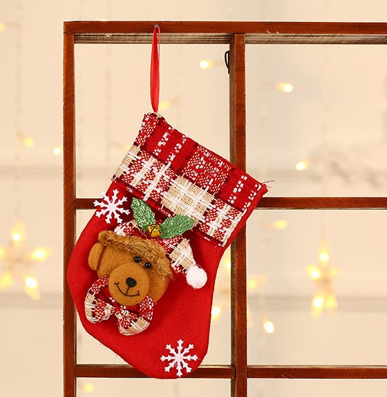 Новогодний носок Медведь - М02