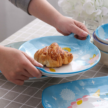 Детская керамическая посуда единорог 