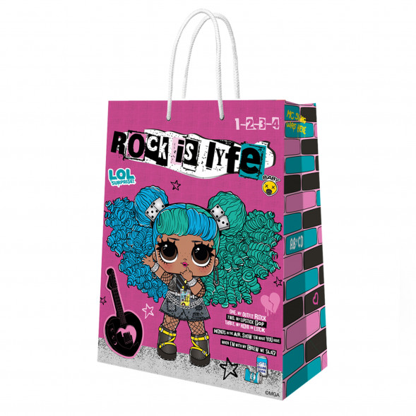 LOL. Пакет подарочный большой (розовый), 250*350*100 мм оптом
