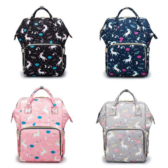 Сумка-рюкзак органайзер для мам Mommy bag с единорогом (в ассортименте)