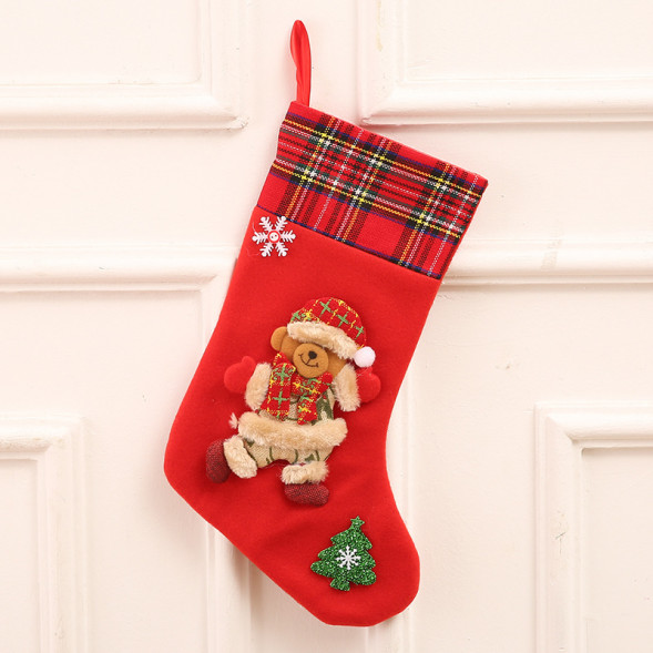 Новогодний носок Медведь - М03