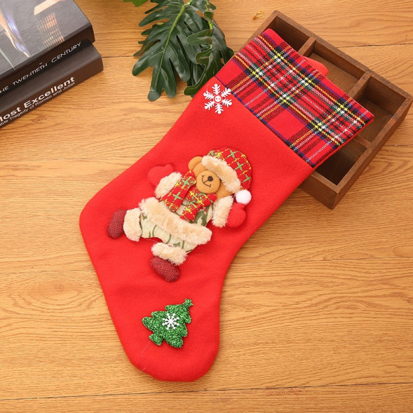Новогодний носок Медведь - М03