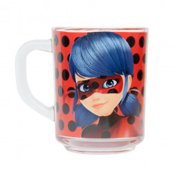 Кружка Леди Баг и Супер Кот Дизайн 1, 230 мл, стекло
