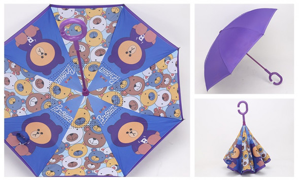 Зонт наоборот Медведь Браун