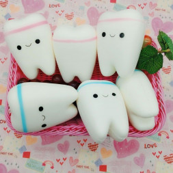 Сквиш игрушка антистресс зубы