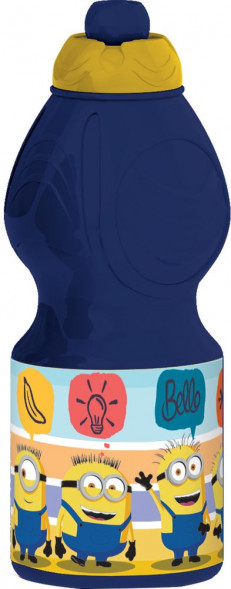 Бутылка пластиковая (спортивная, фигурная, 400 мл). Миньоны 2 оптом