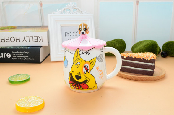 Детская керамическая посуда кружка с пёсиком