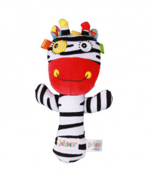 Мягкая погремушка Забавная зебра