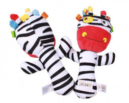 Мягкая погремушка Забавная зебра