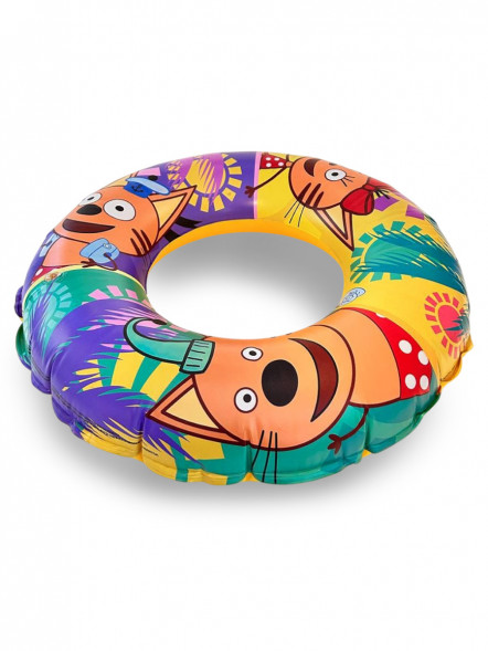 Круг  Три кота Отдых!  надувной, 60 см, шт оптом