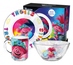 Набор «Тролли 2» в подарочной упаковке, Серия Поп, 2 предмета, стекло