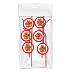 Набор трубочек Новогоднее настроение, 6 шт