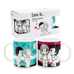 Набор кружек 330 мл, Love is..., Вдохновение любви, 2 шт, фарфор