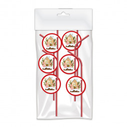 Набор трубочек Пряничный домик, 6 шт