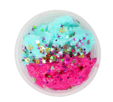 Слайм разноцветный с блестками