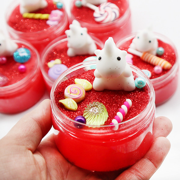 Слайм забавный динозавр