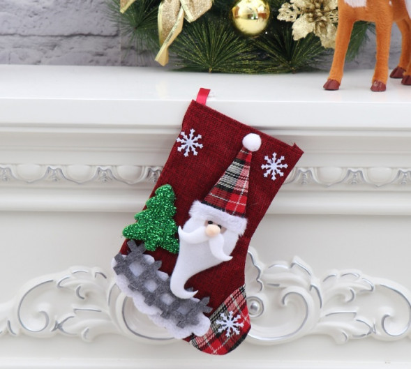 Новогодний носок Санта - М06