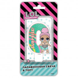LOL. Парафиновая свеча в торт (цифра 0 с героем), в блистере