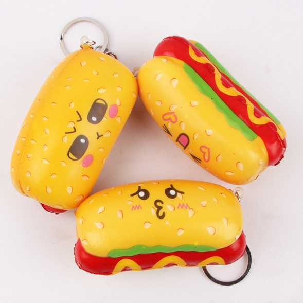 Сквиш игрушка антистресс брелок хот-дог