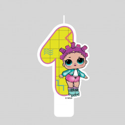 LOL. Парафиновая свеча в торт (цифра 1 с героем), в блистере