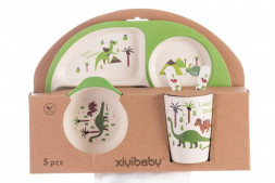 Бамбуковая посуда Динозаврики