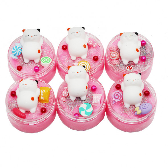 Слайм забавный котик