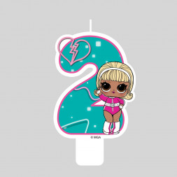 LOL. Парафиновая свеча в торт (цифра 2 с героем), в блистере