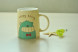 Детская керамическая посуда кружка улыбающийся котик