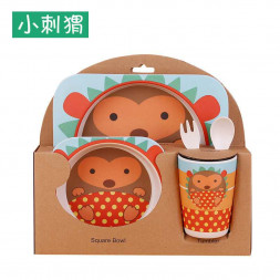 Детская бамбуковая посуда Ежик