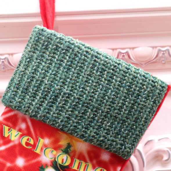 Носок для подарков светодиодный Санта