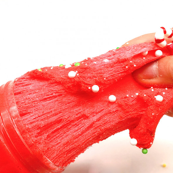 Слайм снежинки с леденцами