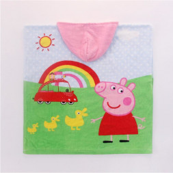 Полотенце-пончо Свинка Пеппа радуга