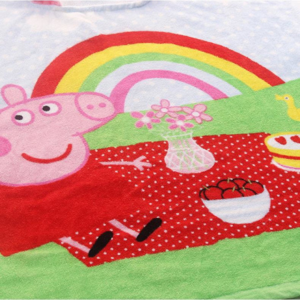 Полотенце-пончо Свинка Пеппа радуга