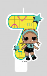 LOL. Парафиновая свеча в торт (цифра 7 с героем), в блистере