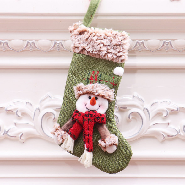 Новогодний носок Снеговик - М07