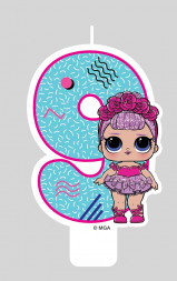 LOL. Парафиновая свеча в торт (цифра 9 с героем), в блистере