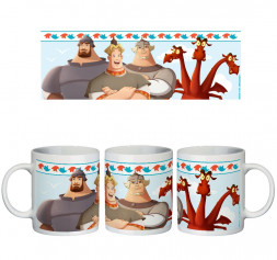 Кружка Три Богатыря, 220 мл, фарфор