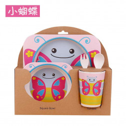 Детская бамбуковая посуда Бабочка