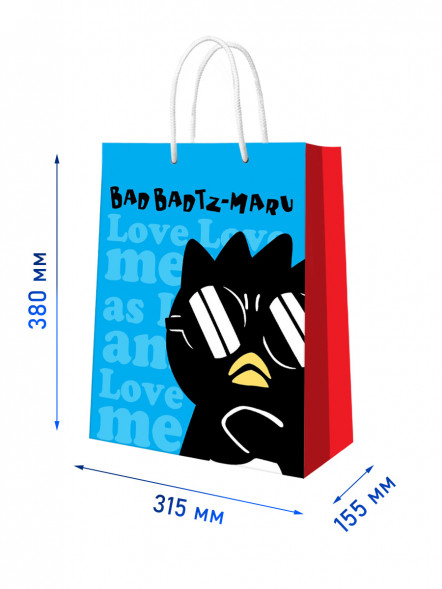 Bad Badtz Maru. Пакет подарочный большой 6, 315*380*155 мм оптом