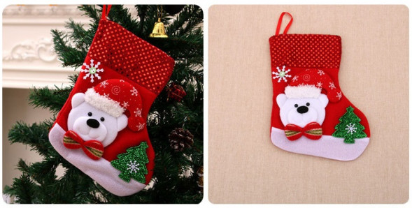 Новогодний носок Медведь - М08