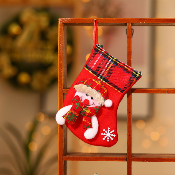Новогодний носок Снеговик - М09