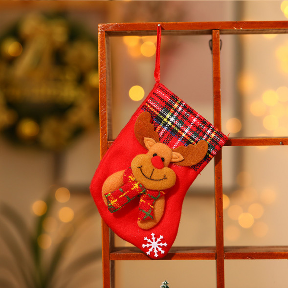 Новогодний носок Олень - М09