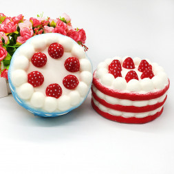 сквиш антистресс клубничный торт