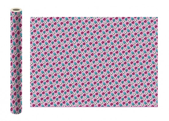 LOL. Упаковочная бумага (бело-розовая полоска), 700*1000 мм, 2 шт в рулоне (EV_19) оптом
